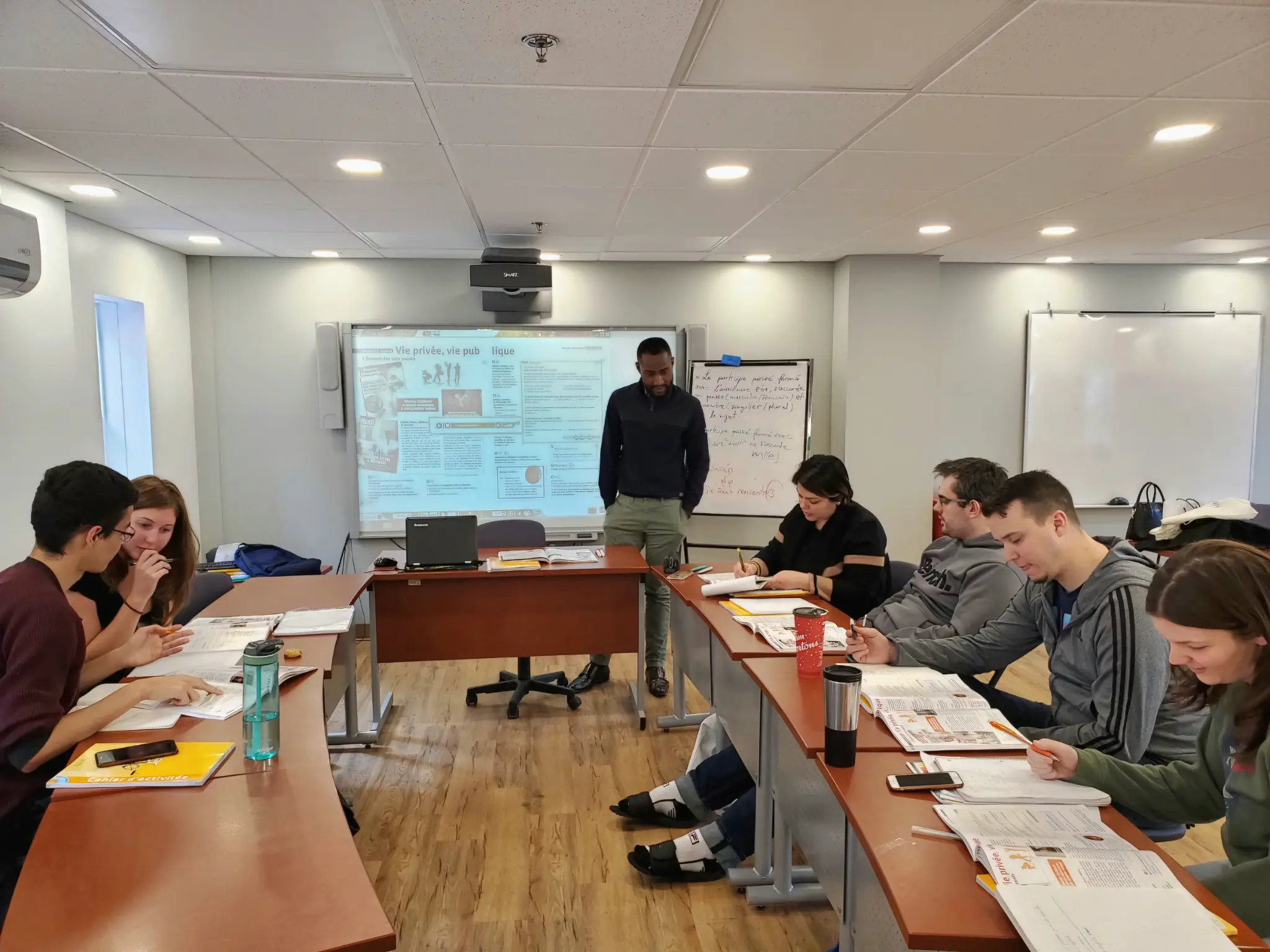 Steven Barholere teaching a bilingual training class